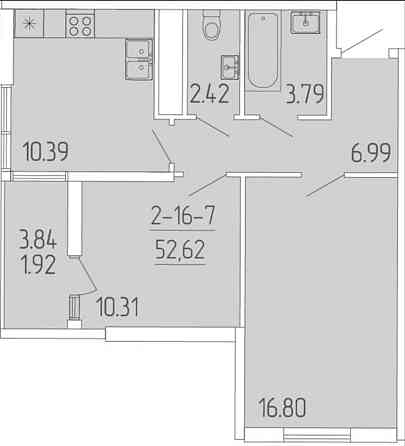 Продаж Квартира 2-кімнатна, 16/25 поверх на Краснова улица, 3/65 Odessa