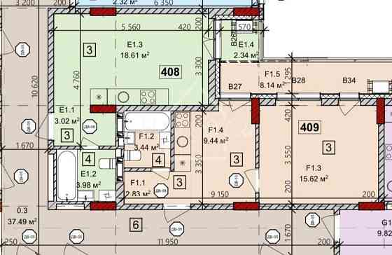 Продаж Квартира 1-кімнатна, 4/5 поверх на Осіння вул., 28 Київ