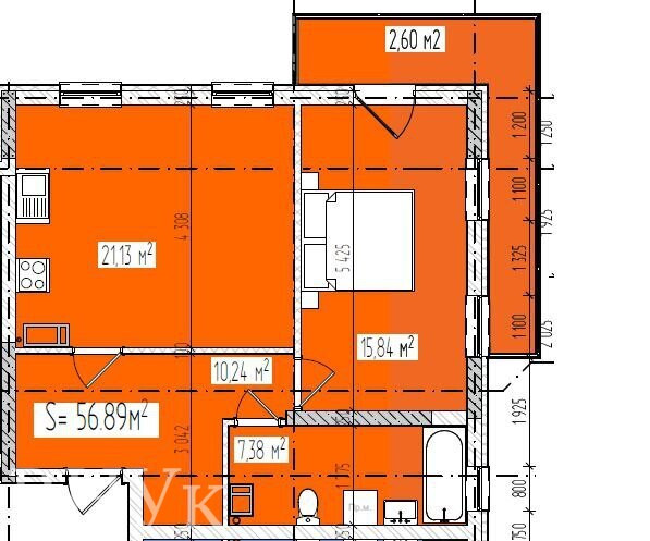 Продаж Квартира 1-кімнатна, 8/9 поверх  - фото 8