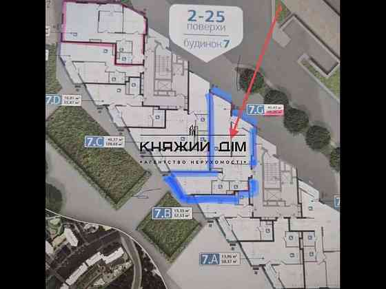 Продаж 3-х к. кв. у ЖК Зарічний, 7 будинок. № 21142677 Київ