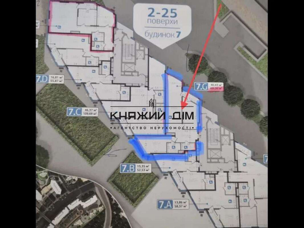 Продаж 3-х к. кв. у ЖК Зарічний, 7 будинок. № 21142677 Київ - фото 6