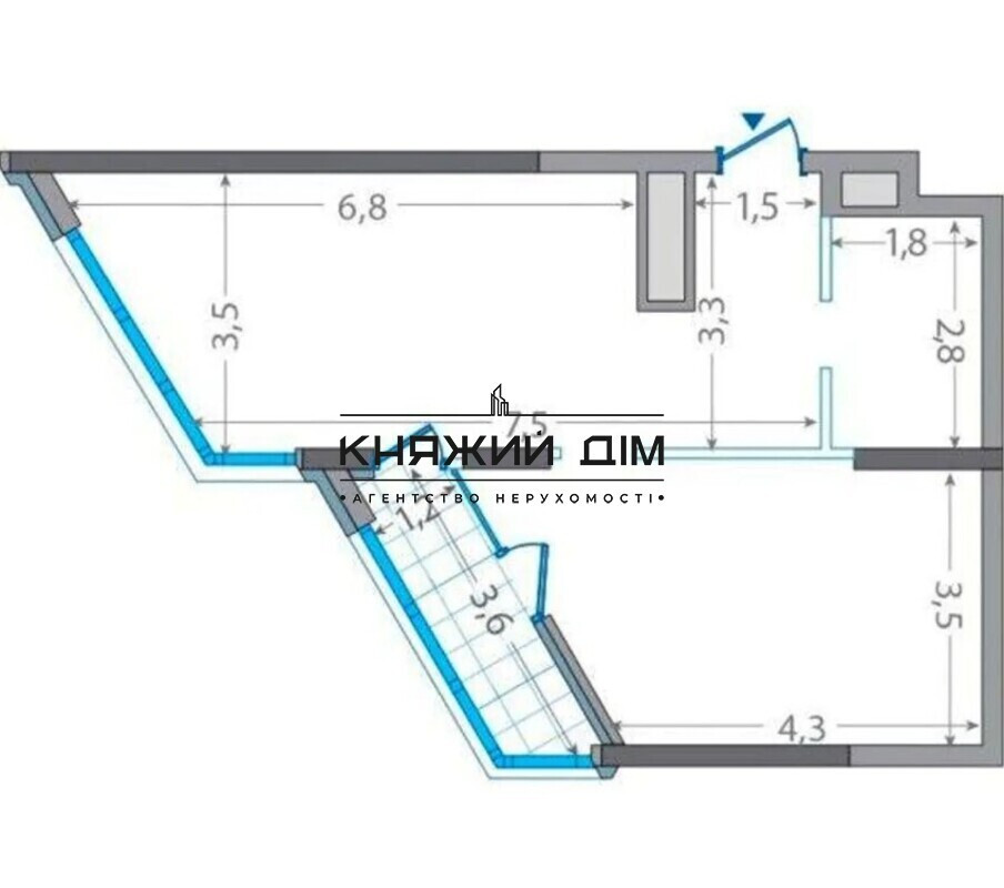 Продаж видової 1-кімнатної квартири в ЖК Зарічний. № 21114979 Київ - фото 12