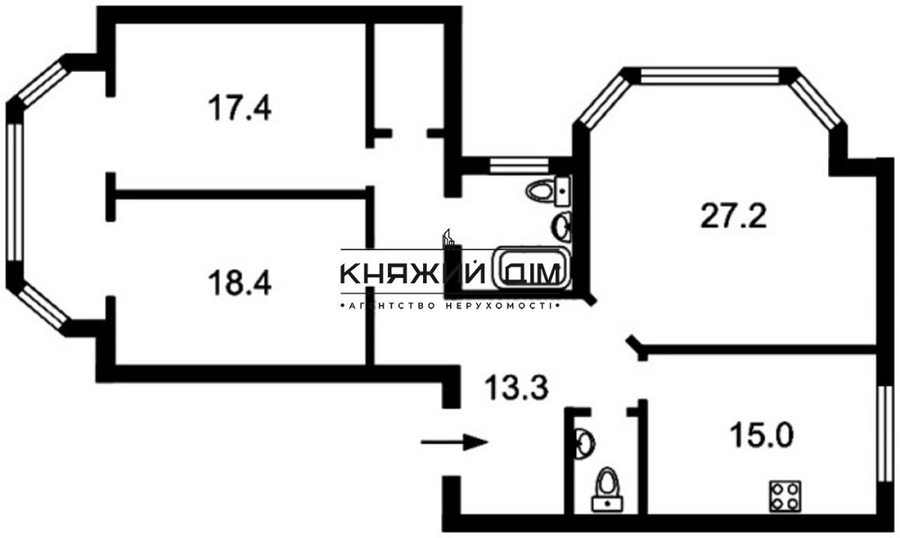 Світла, комфортна 4-х к. Кв. в центр Києва, ст. м. Лук'янівка, Дорогожичі. № 21103623 Київ - фото 7