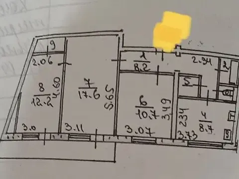 Продаж 3к Квартира 69 кв.м Кремлівська 69 Запоріжжя - фото 1