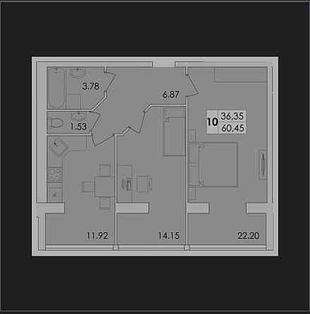 Продаж Квартира 2-кімнатна, 5/5 поверх на вул. Жуйка Житомир
