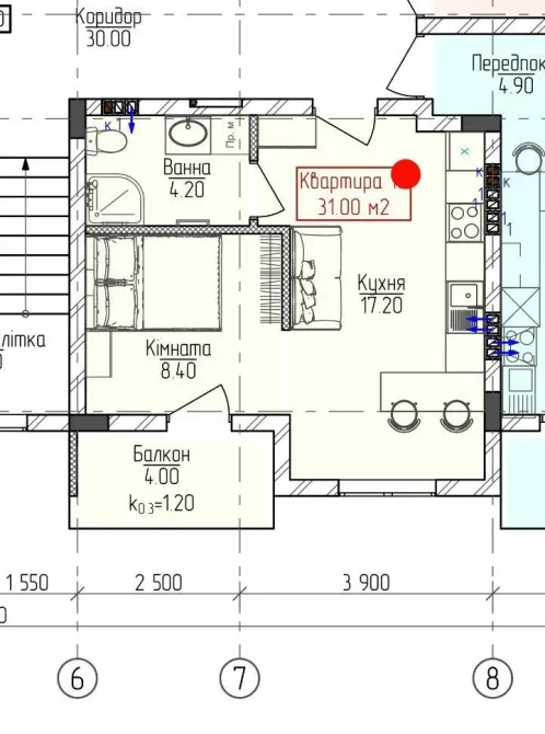 Продаж 1к Квартира 32 кв.м Тихого 11 Ужгород - фото 11