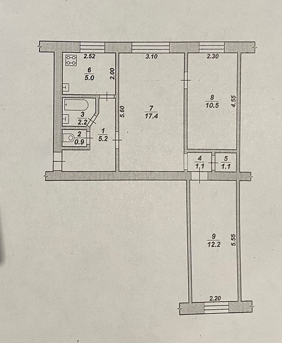 Продаж 3к Квартира 56 кв.м Київська 59 Zhytomyr - photo 1
