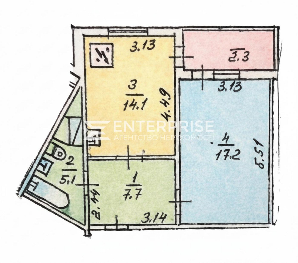Продаж Квартира 1-кімнатна, 8/22 поверх на вул. Милославская Kiev - photo 8