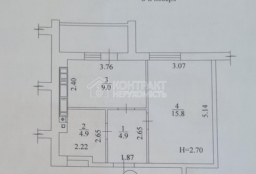 Продаж Квартира 1-кімнатна, 8/9 поверх на вул. Лева Ландау Харьков - изображение 8