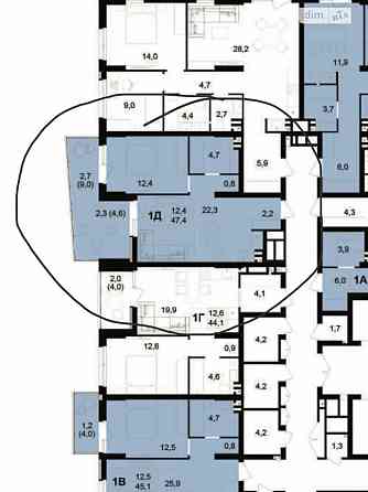 Продаж Квартира 1-кімнатна, 2/20 поверх на Першотравнева Vinnytsya