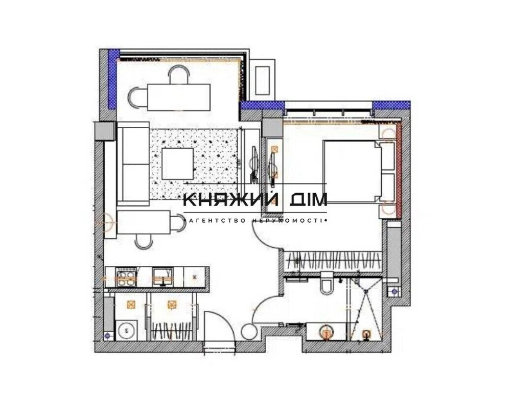 Видова 2 кімнатна квартира студія. у ЖК Бульвар Фонтанів м. Палац Україна № 11201456 Київ - фото 11