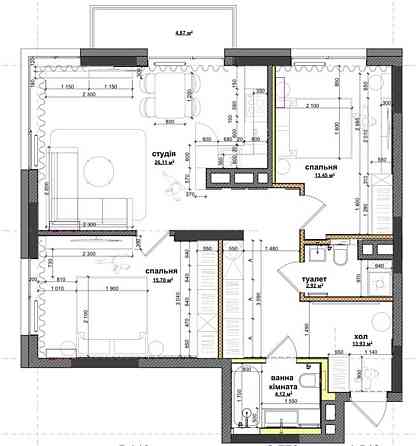 Продаж Квартира 3-кімнатна, 22/24 поверх на Джона Маккейна, 1б Kiev