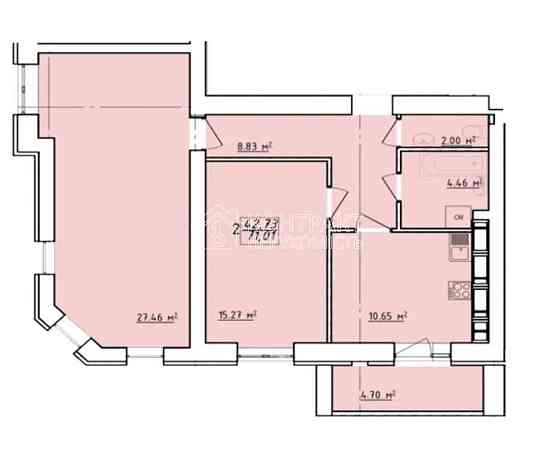 Продаж Квартира 2-кімнатна, 1/16 поверх на вул. Заливна Харків