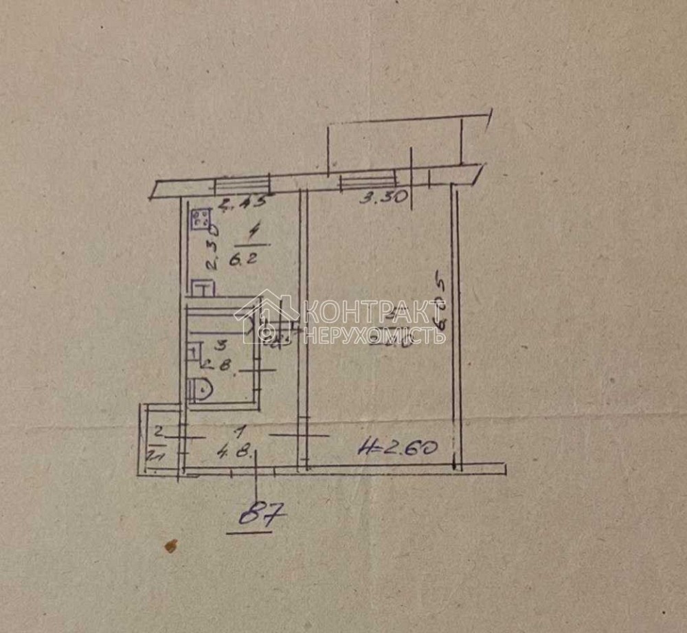 Продаж Квартира 1-кімнатна, 4/9 поверх на вул. Архітекторів Kharkiv - photo 8
