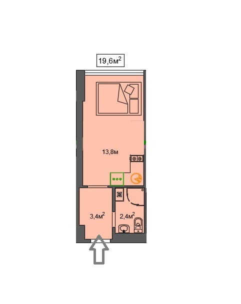 Продаж Квартира 1-кімнатна, 5/10 поверх на Тираспольская улица Odessa - photo 3