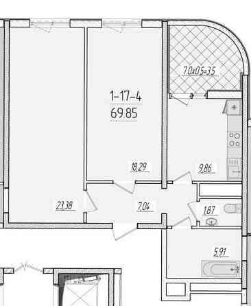 Продаж Квартира 2-кімнатна, 17/25 поверх на Краснова улица, 3/66 Одеса