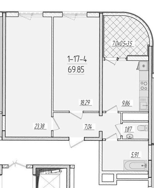 Продаж Квартира 2-кімнатна, 17/25 поверх на Краснова улица, 3/66 Одеса - фото 2