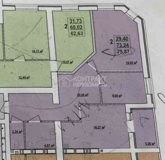 Продаж Квартира 2-кімнатна, 16/16 поверх на вул. Заливная Kharkiv