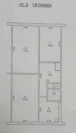 Продаж Квартира 3-кімнатна, 3/5 поверх на вул. Офіцерська Житомир