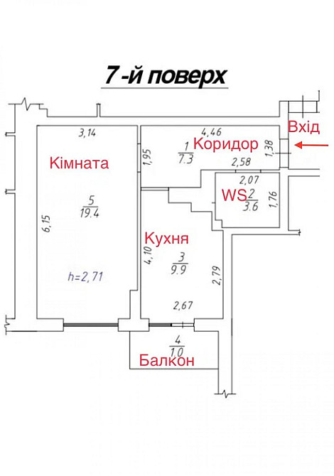 Продаж Квартира 1-кімнатна, 7/12 поверх на вул. Малоголосківська Львів - фото 20