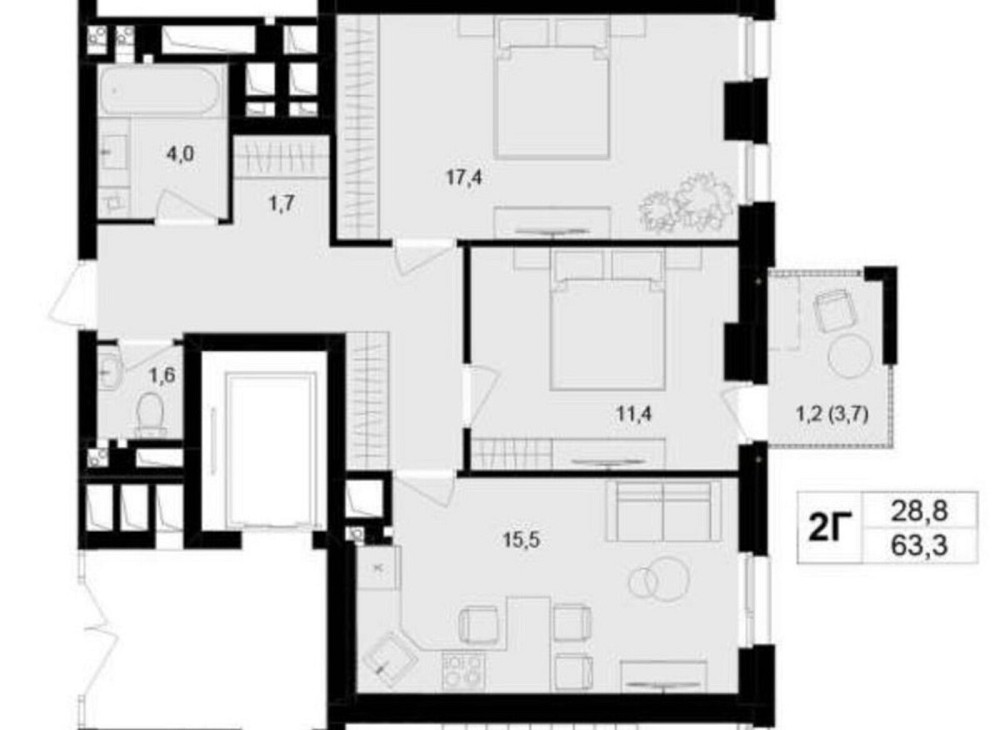 Продаж Квартира 2-кімнатна, 16/18 поверх Винница - изображение 1