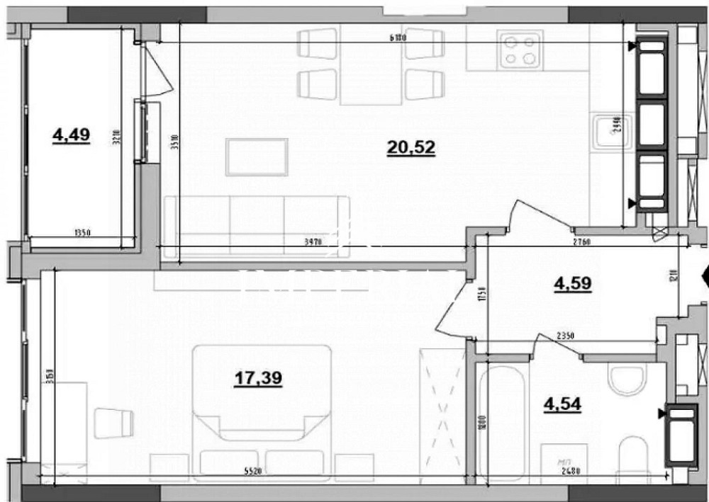 Продаж Квартира 1-кімнатна, 20/26 поверх на вул. Коновальця Євгена Київ - фото 10