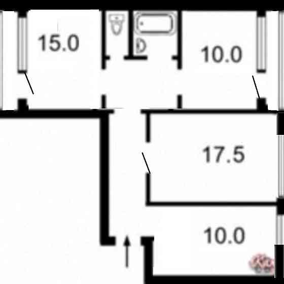 Продаж Квартира 1-кімнатна, 2/9 поверх на улица Закревского Николая, д.31 Киев
