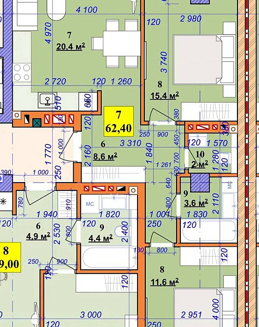 Продаж Квартира 2-кімнатна, 2/10 поверх на Національної Гвардії вул., 3 Івано-Франківськ - фото 2