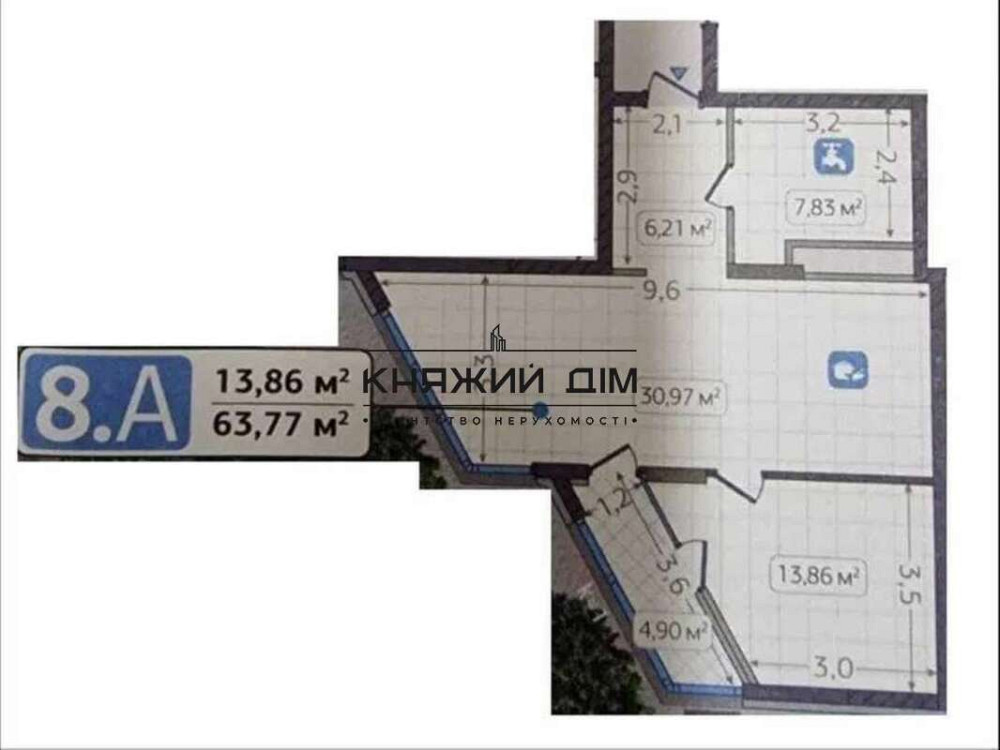 Продаж 2-х к. кв. в ЖК Зарічний, 8 будинок. № 21141623 Київ - фото 7