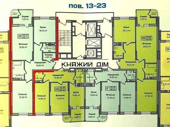 Видовая двух кімнатна квартира ЖК Министерский. Код объекта: 21124039 Київ