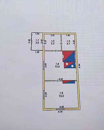 Продаж 1-поверховий Будинок з ділянкою 25 сот 40 кв.м 2 кімн. на село Старошийка Zhytomyr