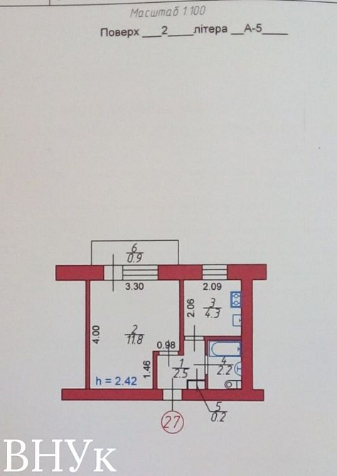 Продаж Квартира 1-кімнатна, 2/5 поверх на Наливайка, 4 Луцьк - фото 10