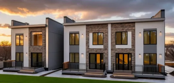 Продаж 2-поверховий Дуплекс з ділянкою 1.9 сот 137 кв.м 3 кімн. на AmberHome Хриплин