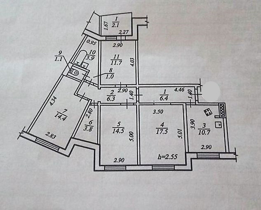 Продаж Квартира 4-кімнатна, 8/9 поверх на Тополь 3 Ж/м, 30 Дніпро - фото 18