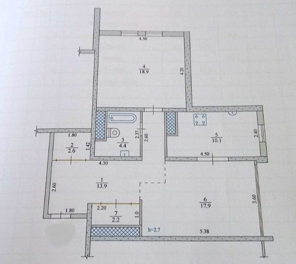Продаж Квартира 2-кімнатна, 14/16 поверх на 8 Марта ул., 9 Б Дніпро - фото 17