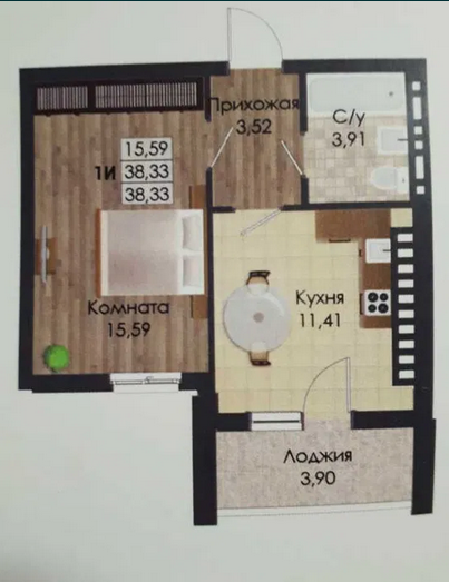 Продам 1-комнатную квартиру в ЖК "Золотая Эра" (п.Котовского) Крижанівка (Комінтернівський район) - фото 8