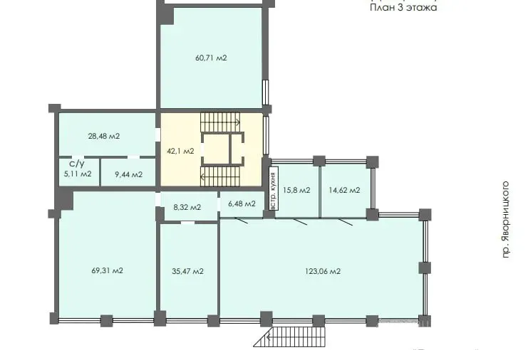 Здається Офісні приміщення площа 1200 кв.м Дніпро Шевченка 5 Дніпро - фото 12