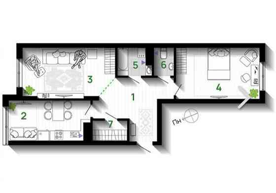 Продаж Квартира 2-кімнатна, 11/13 поверх на Хіміків Ивано-Франковск