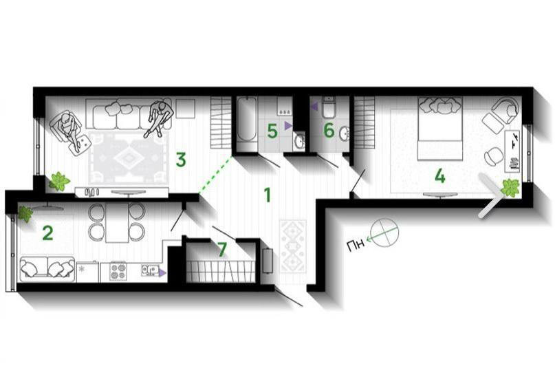 Продаж Квартира 2-кімнатна, 11/13 поверх на Хіміків Ивано-Франковск - изображение 4