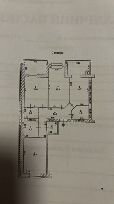 Продаж Квартира 3-кімнатна, 9/10 поверх на вул. Домбровського Житомир - фото 1