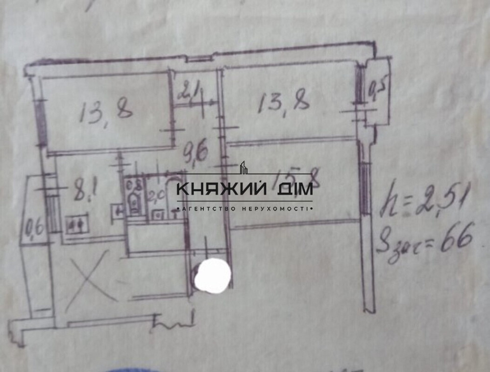 БЕЗ КОМІСІЇ! Продаж 3-кімнатна роздільна квартира, метро Святошин. № 21144462 Київ - фото 2