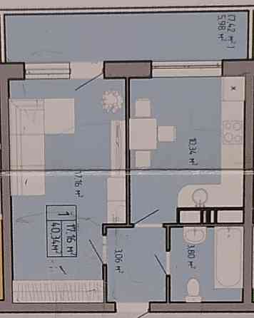 1-комнатная квартира ЖК "Акварель-3"/ ул.Пишоновская Одесса