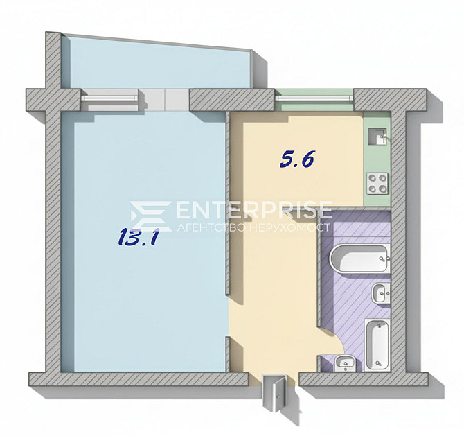 Продаж 1-кімнатна квартира Київ - фото 1