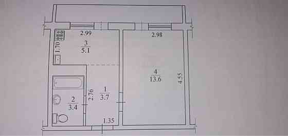 Продаж Квартира 1-кімнатна, 6/9 поверх на Василя Касіяна вул., 6б Київ
