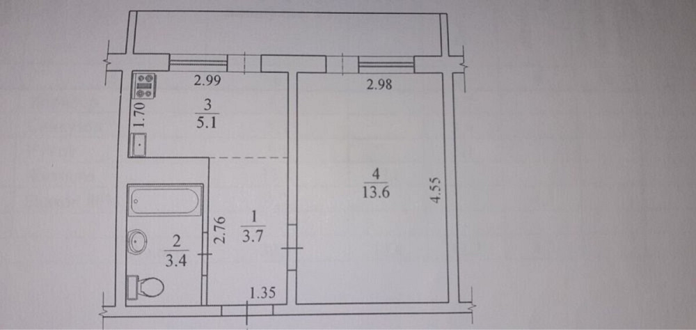 Продаж Квартира 1-кімнатна, 6/9 поверх на Василя Касіяна вул., 6б Київ - фото 1