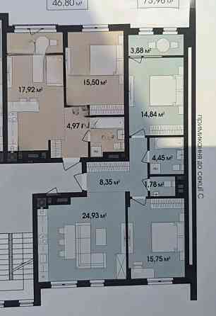 Продаж 2к Квартира 74 кв.м бул. Тетерівський  9/2 Zhytomyr