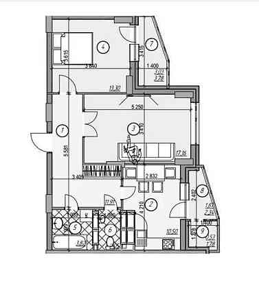 Продаж Квартира 2-кімнатна, 7/24 поверх на Харківське шосе, 190 Київ