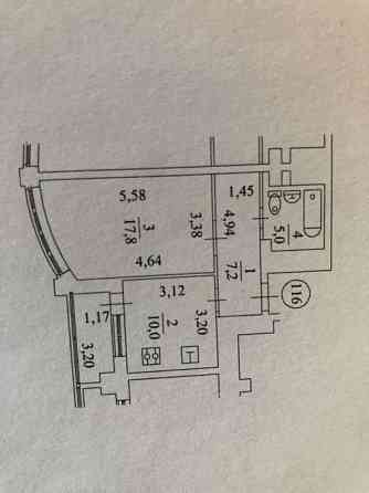 Оренда Квартира 1-кімнатна, 16/22 поверх на Днепровская набережная Киев