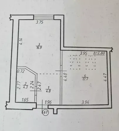 Продаж Квартира 1-кімнатна, 14/14 поверх на вул. Височана Івано-Франківськ