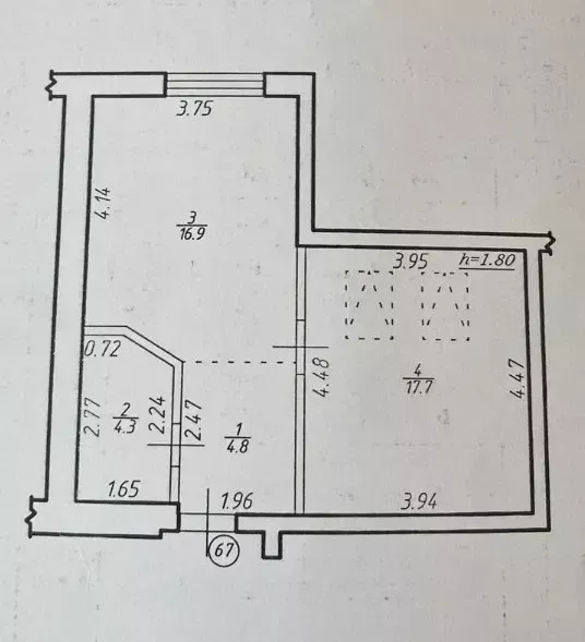 Продаж Квартира 1-кімнатна, 14/14 поверх на вул. Височана Івано-Франківськ - фото 3